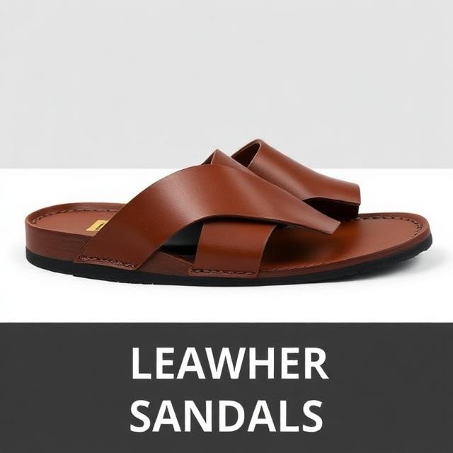 Leather Slide Sandals